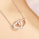 thumbnail image 1 of Corazón a corazón doble anillo simple micro-incrustaciones amor colgante collar mujer luz lujo clavícula cadena cobre Zefei Wu 9024735078784, 1 of 3