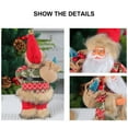 thumbnail image 2 of 9 Inch Standing Santa Claus Ornament  Holiday Decoration(Watermelon Red), 2 of 6