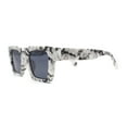 thumbnail image 3 of Mod Trendy Thick Horn Rim Hipster Sunglasses White Marble Black, 3 of 4