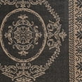 thumbnail image 4 of Couristan 2.25' x 7.75' Medallion Rectangular Area Throw Rug Runner - Black and Brown, 4 of 10