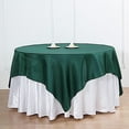 thumbnail image 2 of BalsaCircle 72" x 72" Hunter Green Square Satin Table Overlays Wedding Tablecloth Party Linens Dinner, 2 of 8
