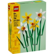 LEGO Daffodils - Building Toy for Kids, Girls and Boys, Ages 8+ Artificial Daffodil for Home Decor and Display - Gift for Her and Him - 40747