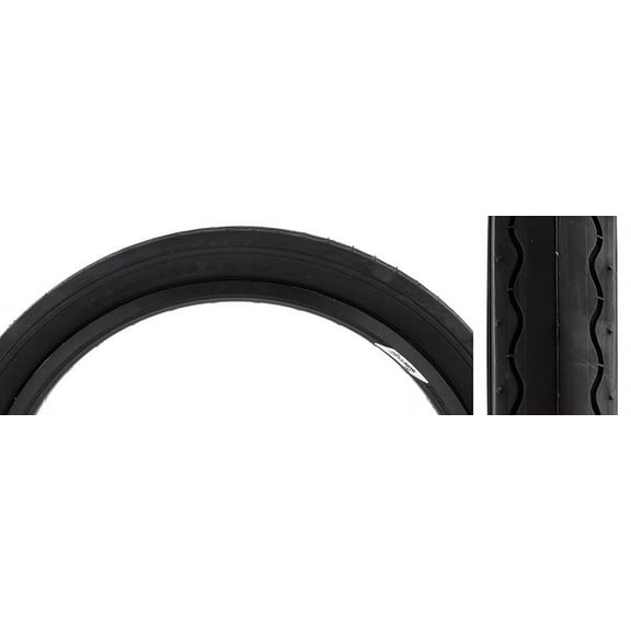 Sunlite Classic Slick 20x2.125 Clincher Wire 65 Black/Black Reflective BMX Bike