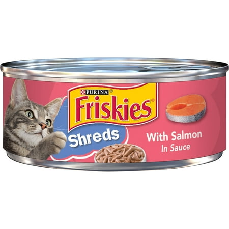 UPC: 0050000572038 | Purina Friskies Shreds Gravy Wet Cat Food Soft Salmon 5.5 oz Cans (24 Pack)
