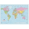 World Map Geography Atlas Educational Earth Political Classroom Poster - 36x24 inch