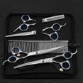 thumbnail image 3 of Professional Dog Grooming Scissors Kit - 4PCS Stainless Steel Pet Shears with Storage Bag for Safe Trimming, 3 of 4