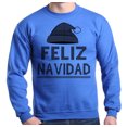 thumbnail image 1 of Shop4Ever Men's Feliz Navidad Christmas Crewneck Sweatshirt, 1 of 5
