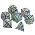 thumbnail image 2 of 7x Metal Poliédrico Dados Fiesta Juego De Rol Juguetes Colorido Blanco Sunnimix Dados poliédricos huecos, 2 of 8