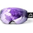 thumbnail image 1 of Stomp Ski Goggles PRO - Frameless, Interchangeable Lens 100% UV400 Protection Snow Goggles for Men & Women (Purple), 1 of 7
