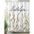 thumbnail image 2 of Pastoral Botanical Standard Shower Curtain Set, Waterproof Shower Curtains for Bathroom, Vintage Fall Wheat Autumn Botanical Washable Fabric Cloth Bath Curtain for Bathtub with Hooks 72x72 Inches, 2 of 6
