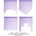 thumbnail image 3 of Topboutique Door String Curtains,Hanging Shiny Tassel Fringe String Curtain,Glitter Doorway Curtain,Door Window Decorative Divider Curtains,Wall Panel Fringe Backdrops Sheer,Purple,3.9x79 inch, 3 of 8