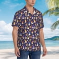 thumbnail image 3 of Fotbe Gnomes And Houses Camisa Hawaiana para Hombre Unisex – Camisa Casual de Verano con Botones de Manga Corta de Algodón y Lino,XX-Large, 3 of 7