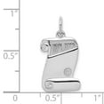 thumbnail image 4 of 925 Sterling Silver Solid Engravable (front only) Diploma Charm Pendant Necklace 24x13mm Wide - Pendant for Women, 4 of 4