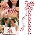 thumbnail image 2 of 1Pcs Valentine's Day Bows- 78 Inch Valentine's Day Wreath Bow with Heart Printed red-Heart Wreaths Bows for Wedding Birthday Party Vale-ntine's Da-y Decoration, 2 of 6
