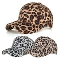 thumbnail image 5 of ZQUUVOU Leopard Print Baseball Cap for Women Men Cotton Fashion Pattern Sun Hat Adjustable Strap Breathable Gray, 5 of 5