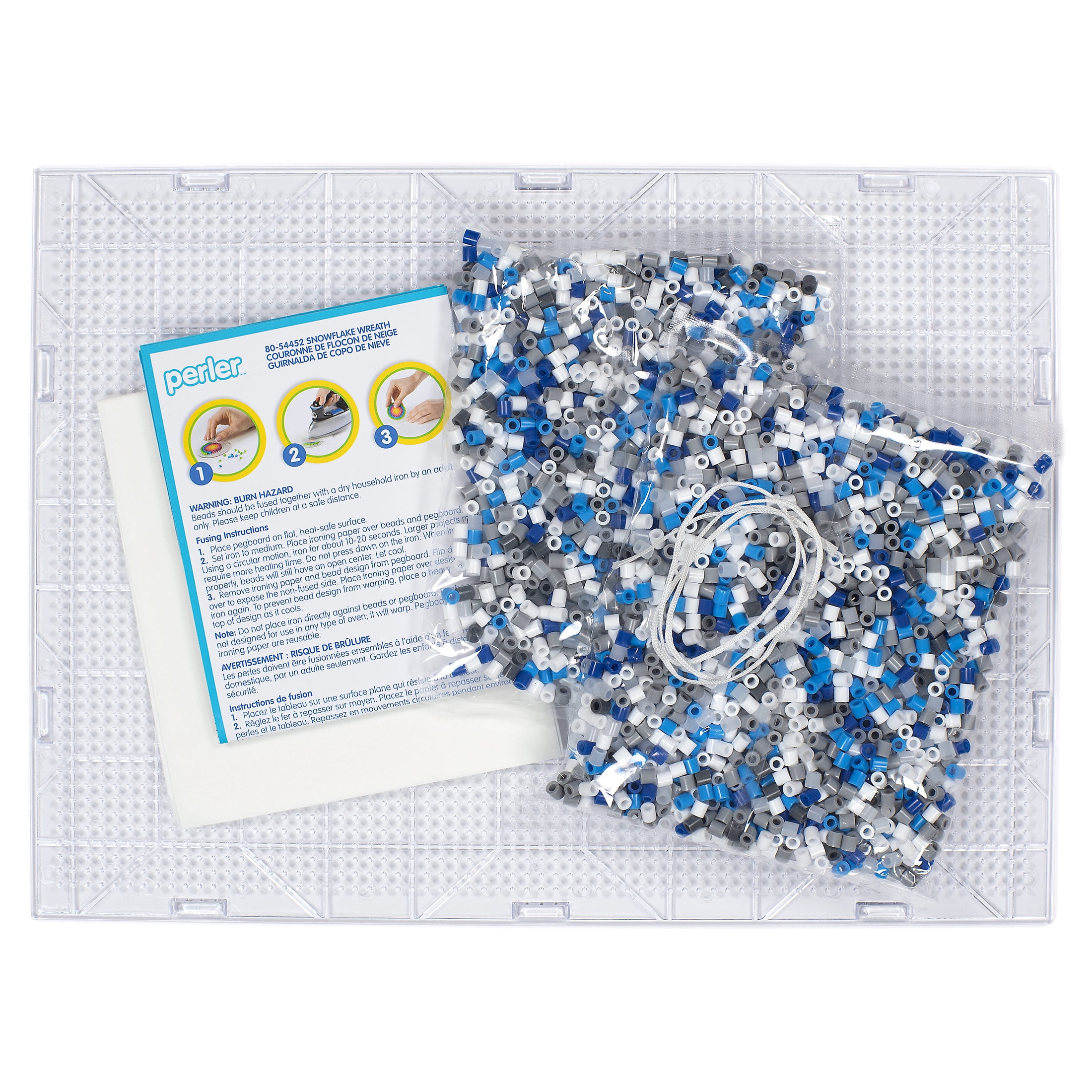 Perler 3D Snowflake Wreath Fused Bead Kit, Ages 6 and up, 4004 Pieces