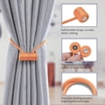 thumbnail image 5 of 6 Pack Magnetic Curtain Tiebacks 16 Inch Modern Handmade Weave Rope Curtain Holdbacks Convenient Decorative Curtain Drape Tie Backs for Home and Office Window Drapery (Orange), 5 of 5