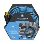 HydroTech FlatJacket 5/8 x 25ft Flexible Garden Hose– Kink-Free, Lightweight, Burst-Proof