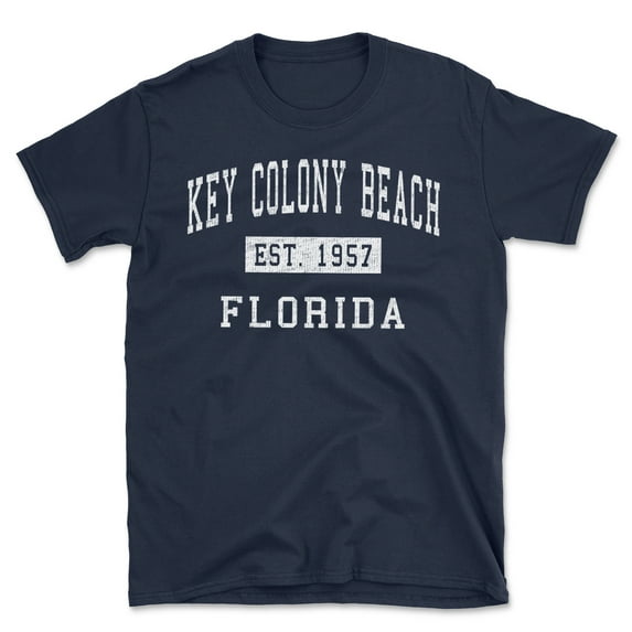Key Colony Beach Florida Classic Established Men's Cotton T-Shirt