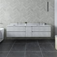 thumbnail image 2 of Fresca Stella 84" Wall Hung Double Bathroom Vaniety in Rustic White, 2 of 13