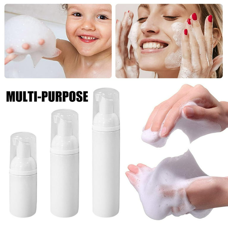 Foam Bottle Portable Facial Cleanser Packaged In White Mousse Foaming  Bottle Plastic L2F6 