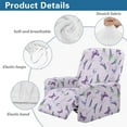 thumbnail image 5 of Whosucclay Butterfly Lavender Print Recliner Covers, 4 Pieces Stain Resistant Recliner Chair Covers, Washable Reclining Couch Covers with Storage Pocket, Stretch Soft Sofa Slipcovers, 5 of 8