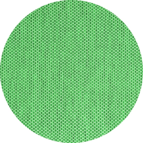 Ahgly Company Indoor Round Abstract Green Contemporary Area Rugs, 4' Round