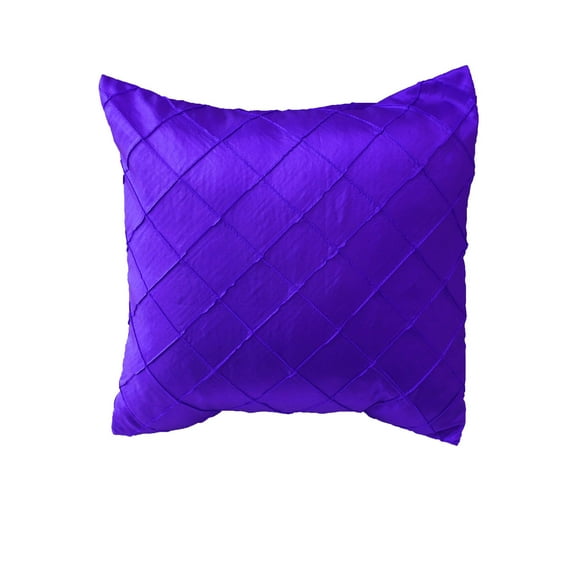 Pintuck Taffeta Decorative Throw Pillow/Sham Cushion Cover Purple
