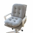 thumbnail image 7 of High Back Chair Cushion Warm Neutral Color Tufted Ergonomic Lumbar Support Seat Back Pad Non- with Strap for Office Desk Chair Dorm Car Seating Boho Home Decor, 7 of 7