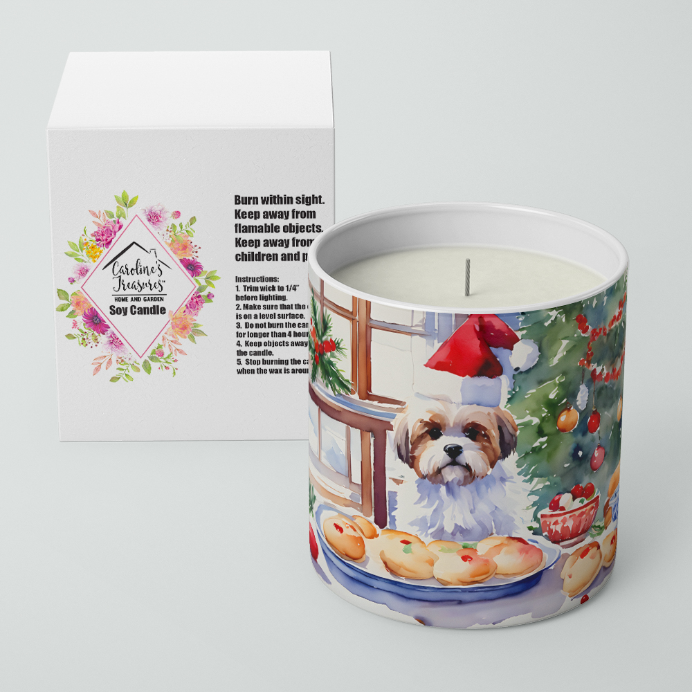 Lhasa Apso Christmas Cookies Decorative Soy Candle 3.25 in x 3.75 in