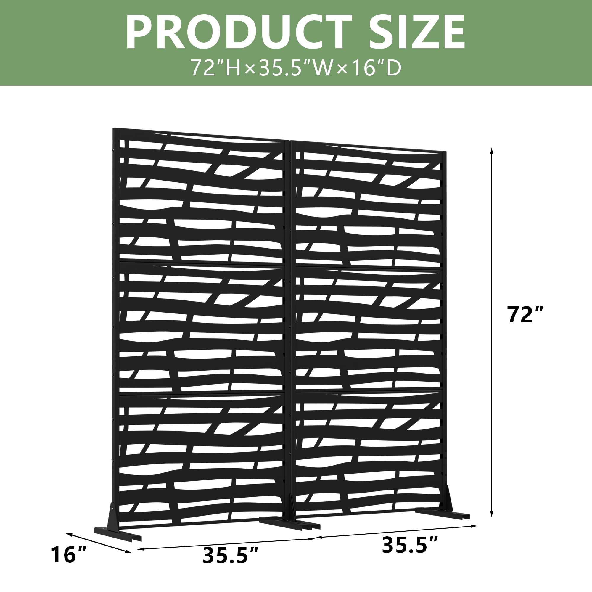 Metal Privacy Screen Fence Panel with Stylish Pattern