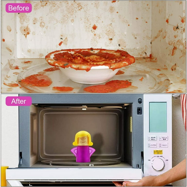 Angry Mama Microwave Cleaner Easily Cleans Microwave Oven Steam