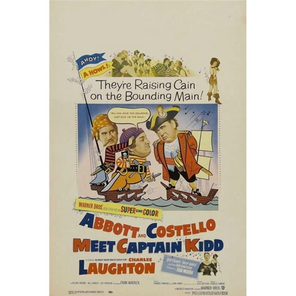 Posterazzi MOVGI6704 Abbott & Costello Meet Captain Kidd Movie Poster - 27 x 40 in.