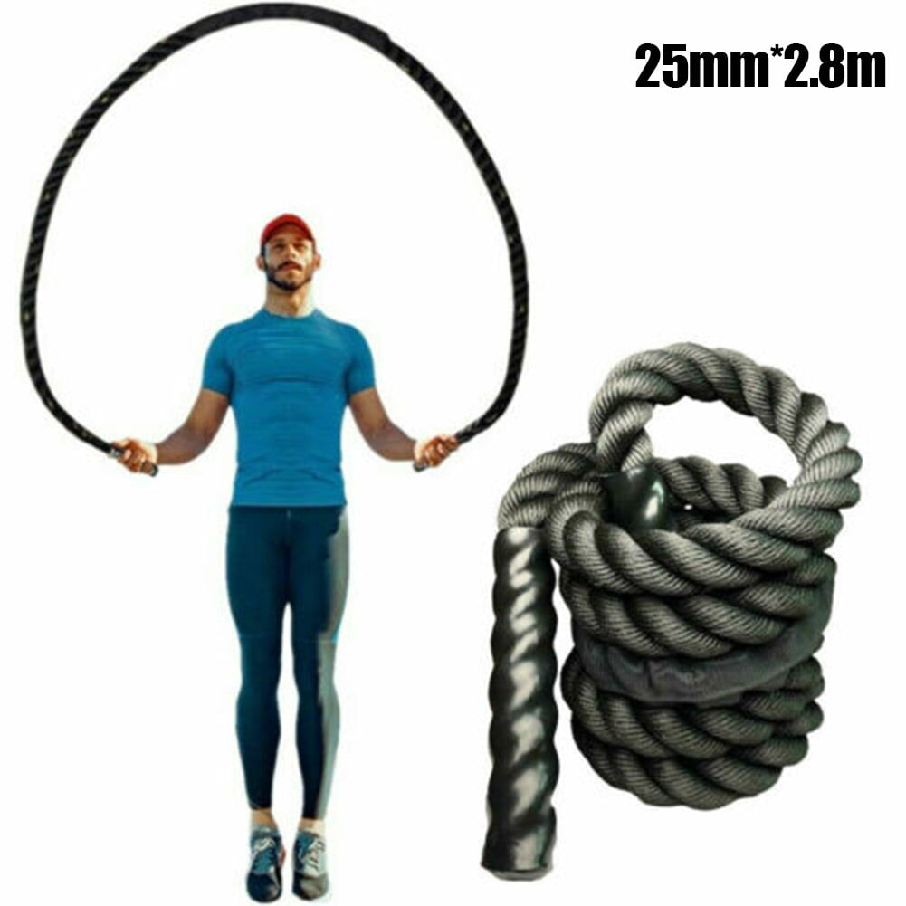 Details about   Fitness Weighted Jump Rope 25mm Heavy Battle Skipping Ropes Power Training 