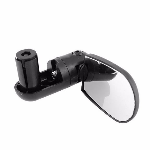 GOOHOCHY 2pcs Universal Handlebar Rearview Mirror 360 Degrees Bike Motorcycle Cycling Handlebar Plug Flexible Rear Mirror (Black)