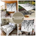 thumbnail image 6 of Grey Eucalyptus Tapestry for Bedroom Wall Hanging Tapestry, Gradient Retro Watercolor Leaves Ceiling Backdrop Tapestries Poster Blanket Wall Decor for Teens Room Living Room Dorm 59" x 90", 6 of 8