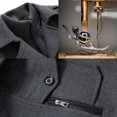 thumbnail image 7 of Men's Business Woolen Coat Fashion Double Collar Mid-length Woolen Jacket For Autumn/ Winter, 7 of 7