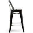 thumbnail image 3 of Simpli Home Rayne 24" Metal Counter Stool in Black (Set of 2), 3 of 6