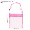 thumbnail image 2 of Uxcell Bolsa de Playa de Malla Pequeña con Asa para Conchas Marinas, Rosa Púrpura, 2 of 5