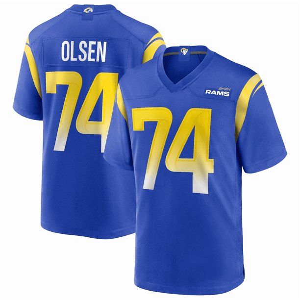 Camiseta de fútbol americano para adultos de #74 Merlin Olsen