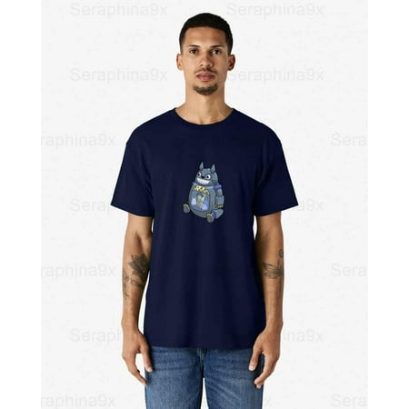 Seraphina91 Mecha Tank Totoro T shirt with Anime Mech Forest Fusion  for men & women  up to size 5XL.