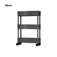 thumbnail image 3 of stanreset Bathroom Organizer 3/4 Tier Storage Cart With Rotating Wheels Raise Border Defense And Drop Kitchen black,3 layers 20cm, 3 of 6