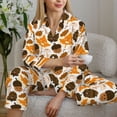 thumbnail image 6 of Uemuo Autumn Woodland Characters Pattern Womens Pajama Sets,PJ Set for Women,Pajamas for Women Logo,Long Sleeve Pajama Set for Women,Soft Long Sleeve Top With Pants-X-Large, 6 of 9