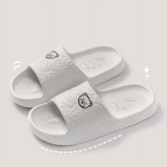 Zapatillas de suela blanda ZYN Estampado de oso de dibujos animados verano