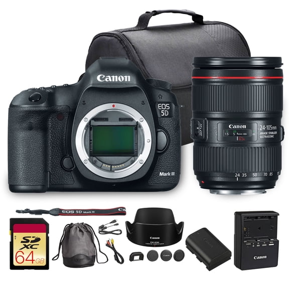 Canon EOS 5D Mark III DSLR Camera (5260B002)   EF 24-105mm f/4L IS II Lens   Bag   Accessories