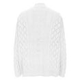 thumbnail image 2 of Uootdi Womens Long Sleeve Crewneck Crochet Sweaters Hollow Out Lightweight Cable Chunky Knit Pullover Fall Gift Sweaters for Wo men, 2 of 9