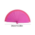 thumbnail image 6 of Wooden Folding Fan Portable Summer Handheld Cooling Fan Decoration Dance Performance Props Party Costume Accessories, 6 of 8