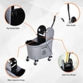 thumbnail image 2 of 21.25" L x 16.25" W x 36" H Large Cleaning Bucket with Wheels for Easy Cleaning, Commercial Rectangular Mop Bucket (Gray), 2 of 8