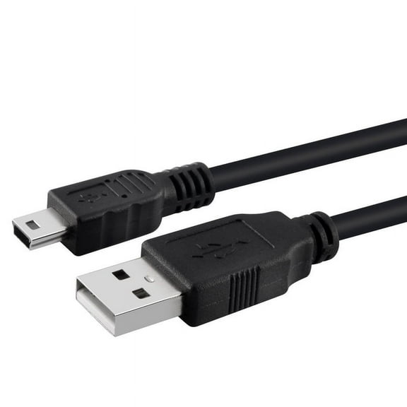 Ax Gear 6' USB2.0 A Male to Mini B 5pin Male Cable, Black
