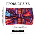 thumbnail image 3 of African Headbands Boho Knotted Hairbands Stretch Wide Head Wraps Elastic Yoga, 3 of 5
